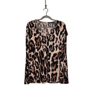 SHOW ME YOUR MUMU $98 Jersey Knit Leopard Print‎ Sleeveless Tunic Medium